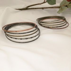 Jewelry - Set of 5 Metal Bangle Bracelets Jewelry - Set of 5 Metal Bangle Bracelets